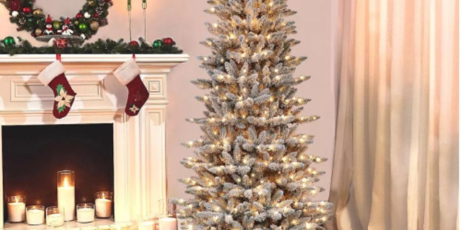 OVER 85% Off Flocked Pre-Lit Christmas Tree + Earn Kohl’s Cash