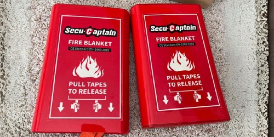 Emergency Fire Blanket 2-Pack Only $16.99 on Amazon – Just $8.49 Each!