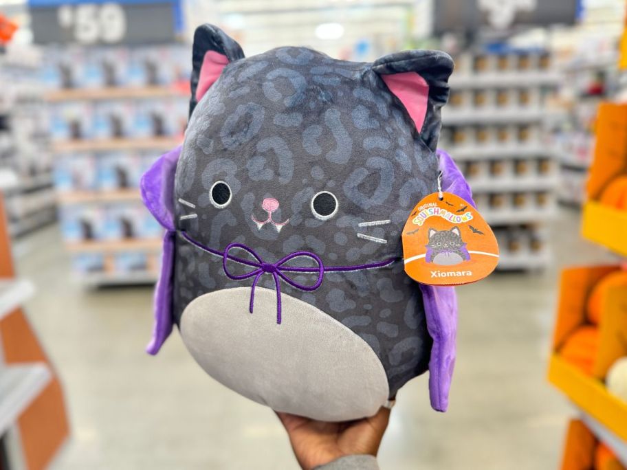 Squishmallows 12" Xiomara the Black Panther w/ Cape in hand in store