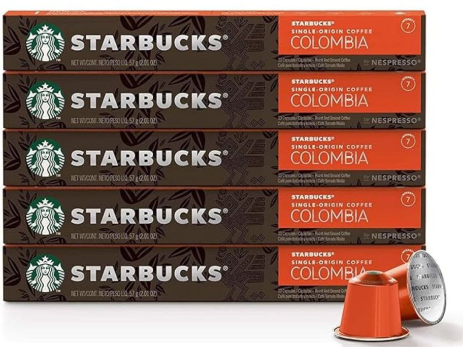 Starbucks Nespresso Colombia pod boxes