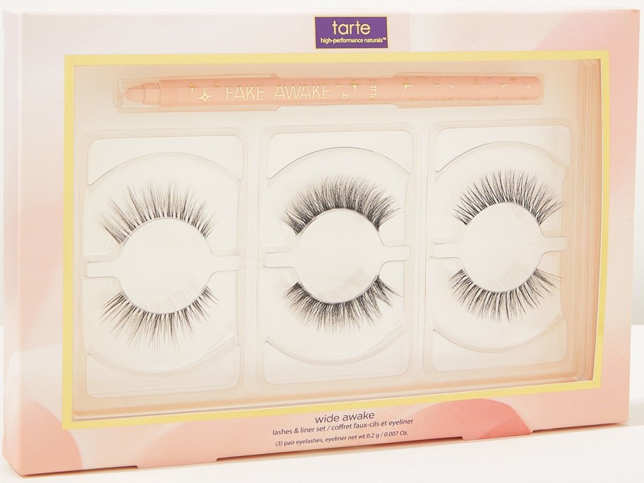 boxed set of lashes and fake awake pencil