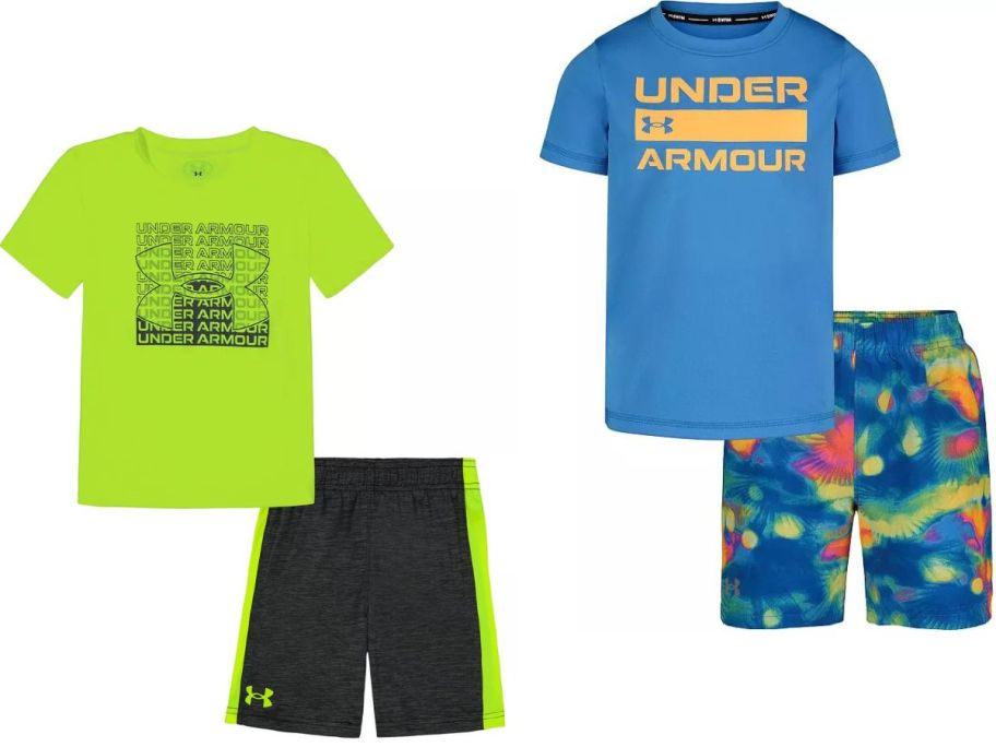 Stock images of Under Armour Boys 2-piece top and shorts sets