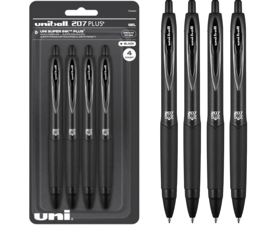 Uniball 207 Plus Pens 4-pack