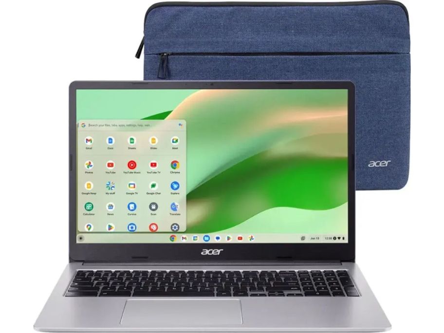 acer chromebook and blue protective case