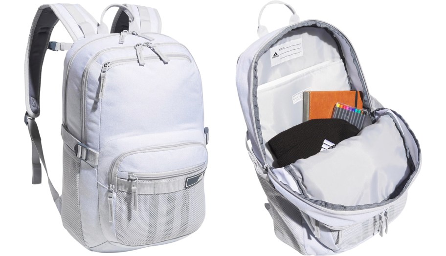 white adidas backpack