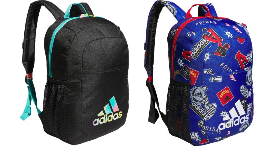 black and blue adidas backpacks