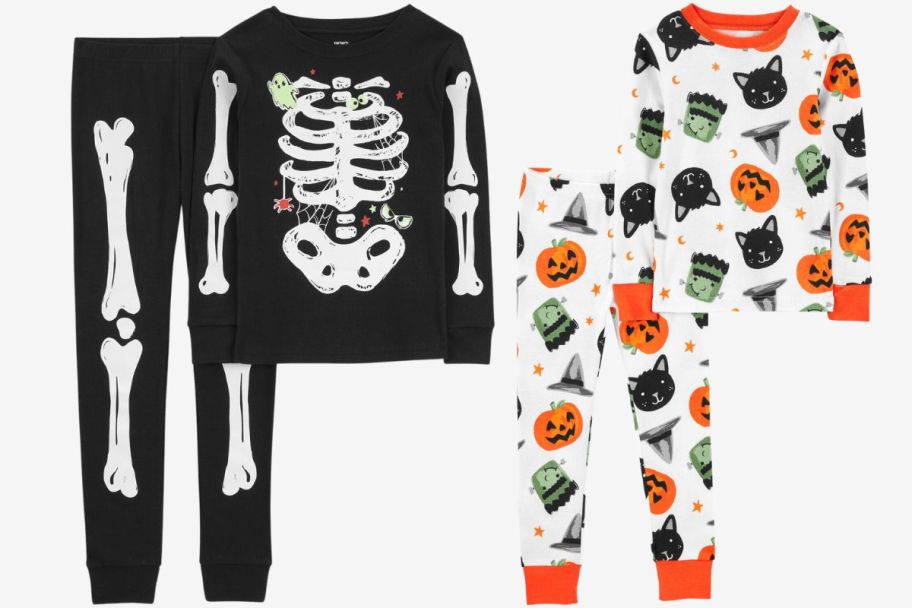 two carters two-piece halloween themed pajama sets