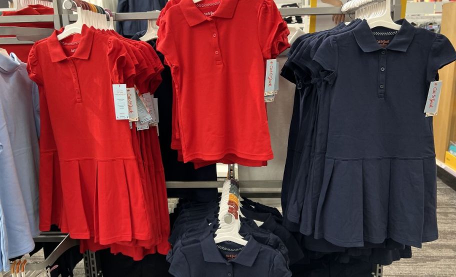  red and blue cat and jack uniform dresses