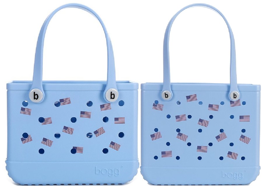 coastal american flag bogg bag