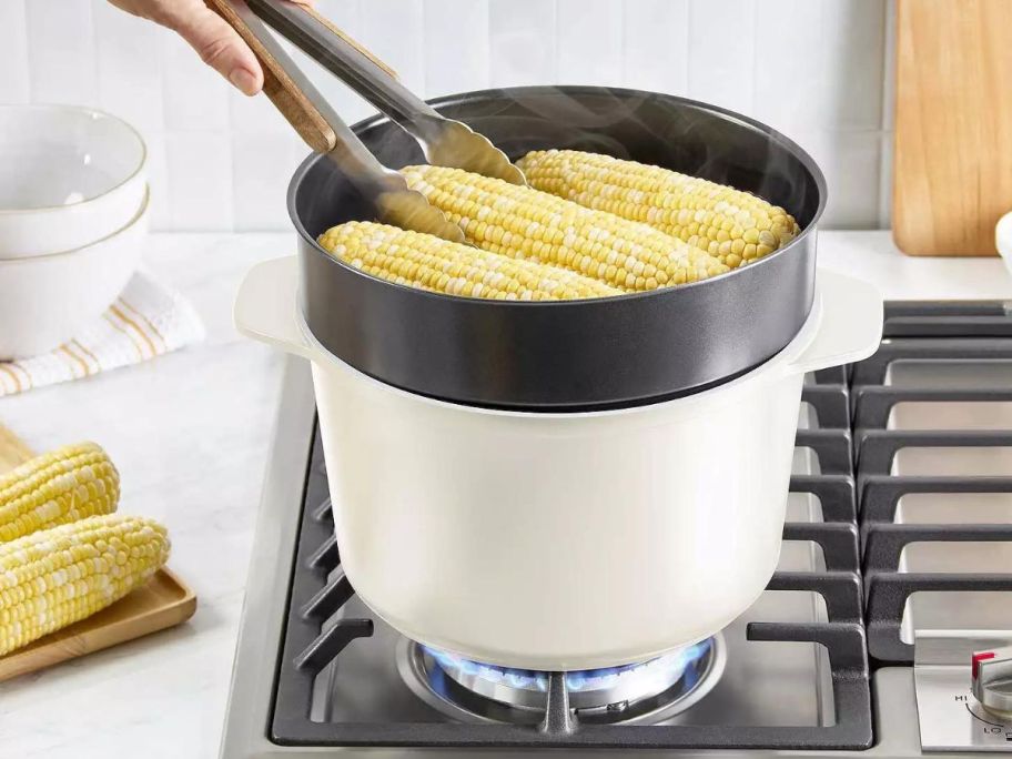 dash multipot used with corn on the stove