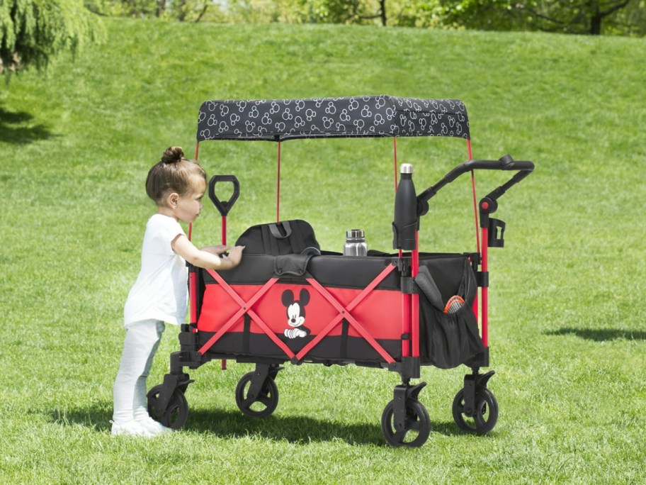 disney wagon stroller standing ned to kids