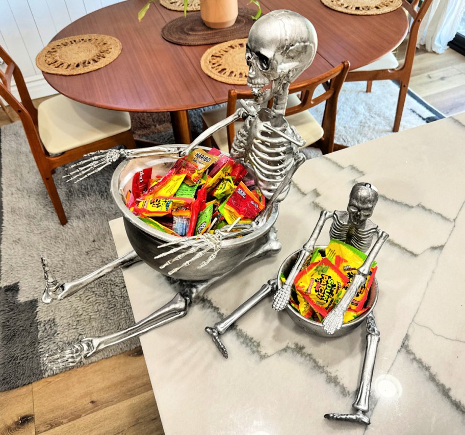 diy skeleton bowl craft project halloween