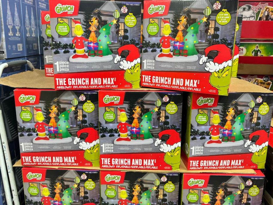 grinch and max Christmas inflatable