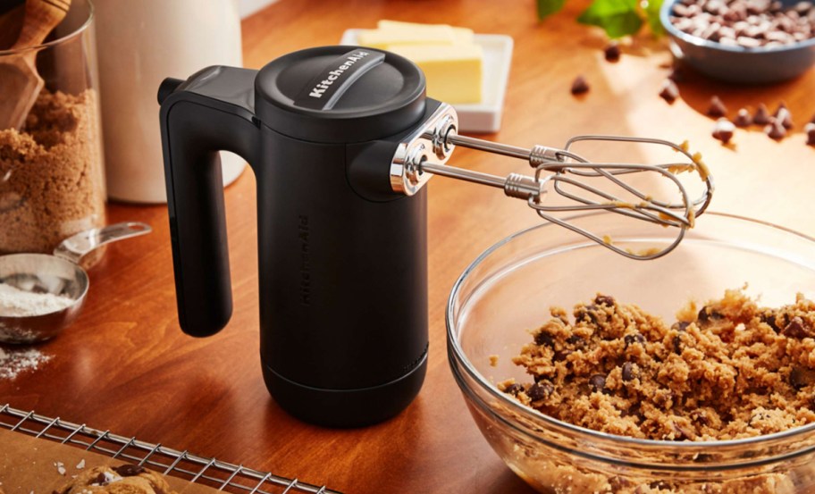 kitchenmaid wireless mixer with cookies on the side