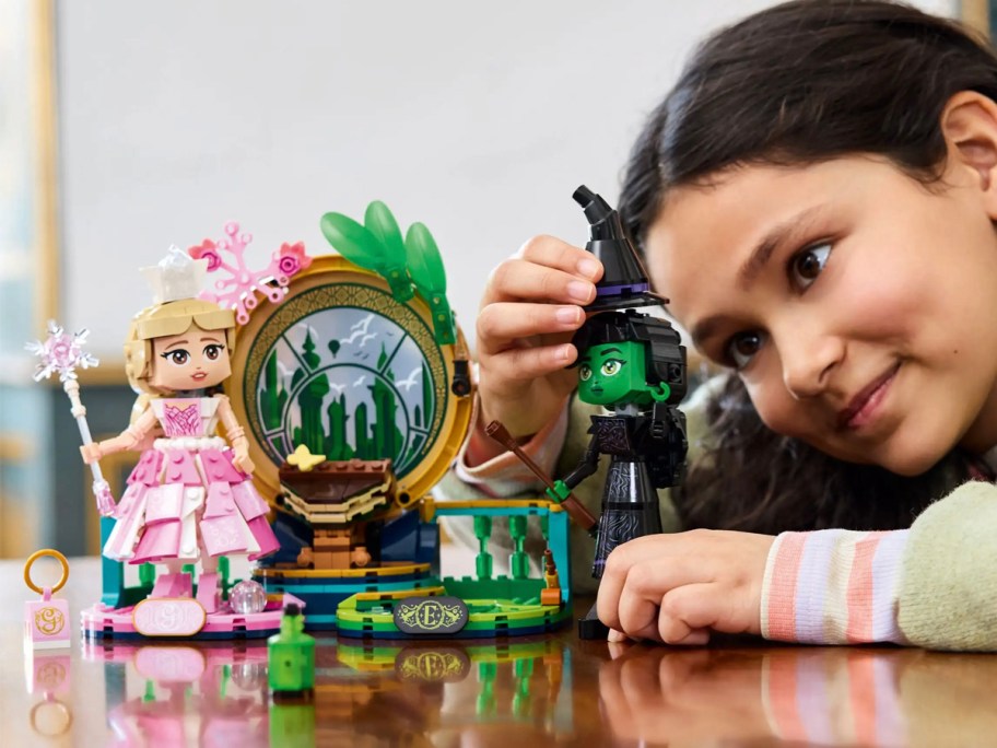 lego wicked glinda and elphaba set on table