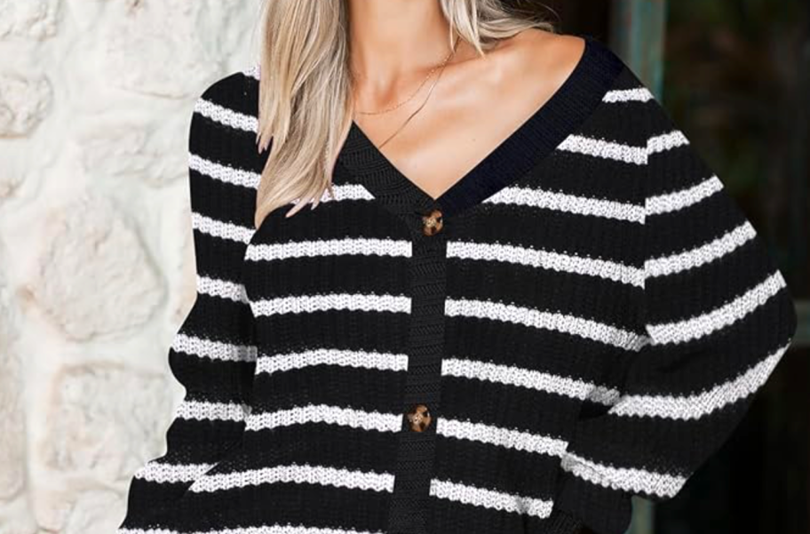 striped cardigan 