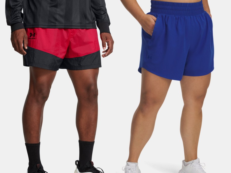 under armour woman and men shorts