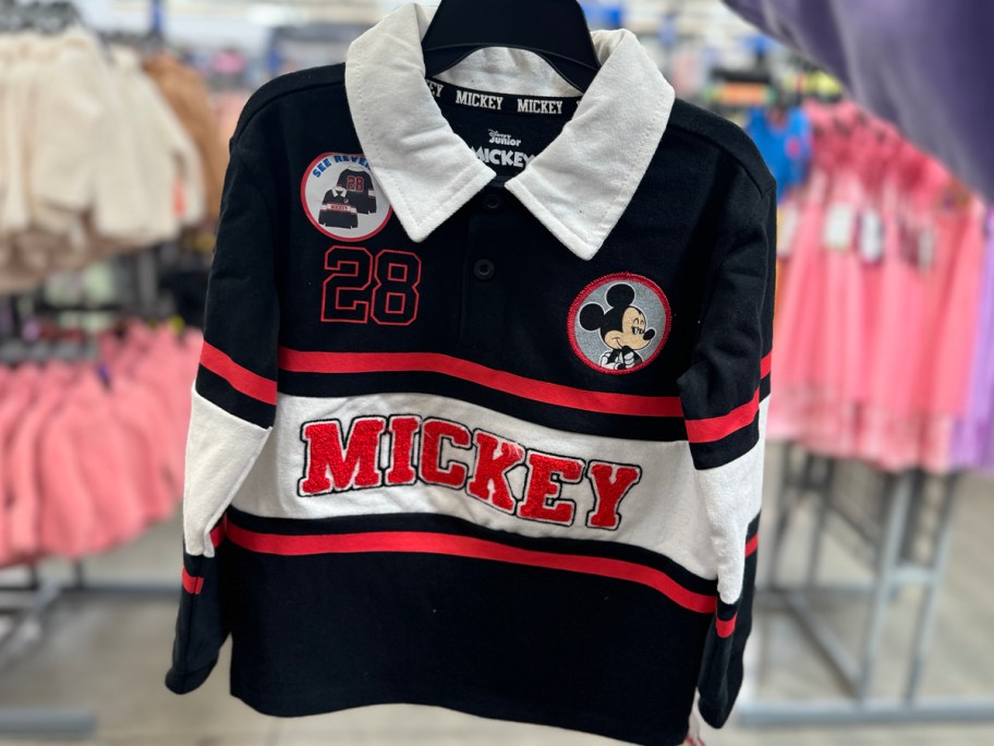 A Mickey rugby shirt at Walmart