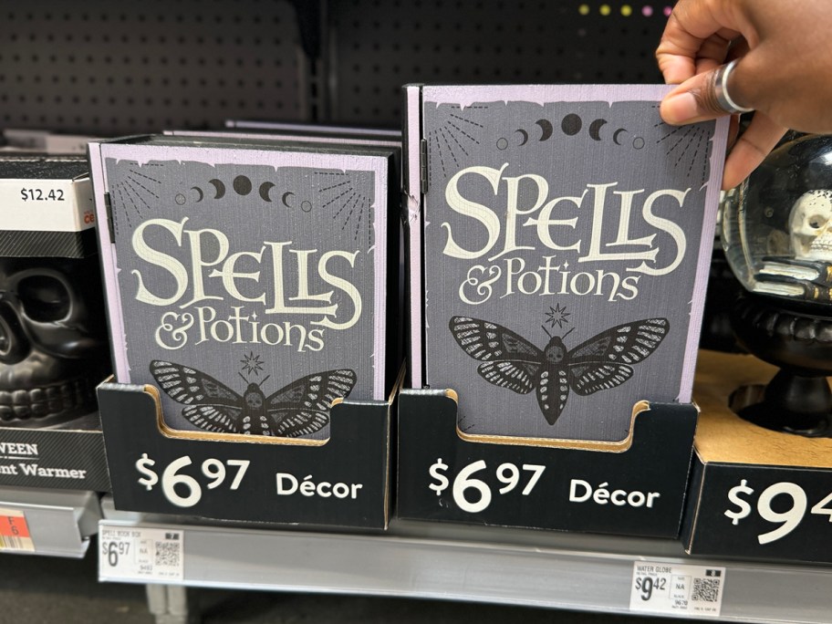 spells and potions hanging sign wall decor