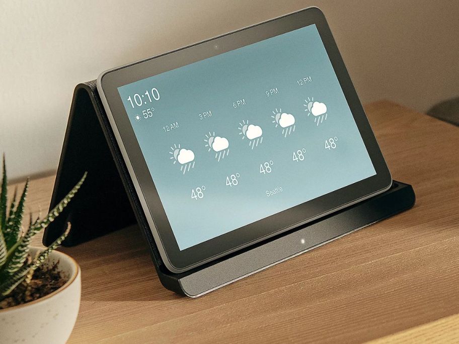 Amazon Fire HD 8 Plus Tablet on he wireless Charging Dock