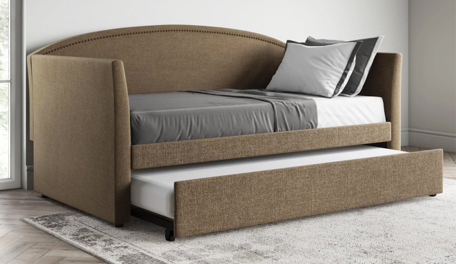 brown trundle daybed