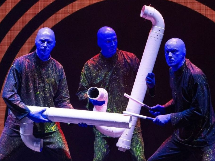 Blue Man Group on Stage