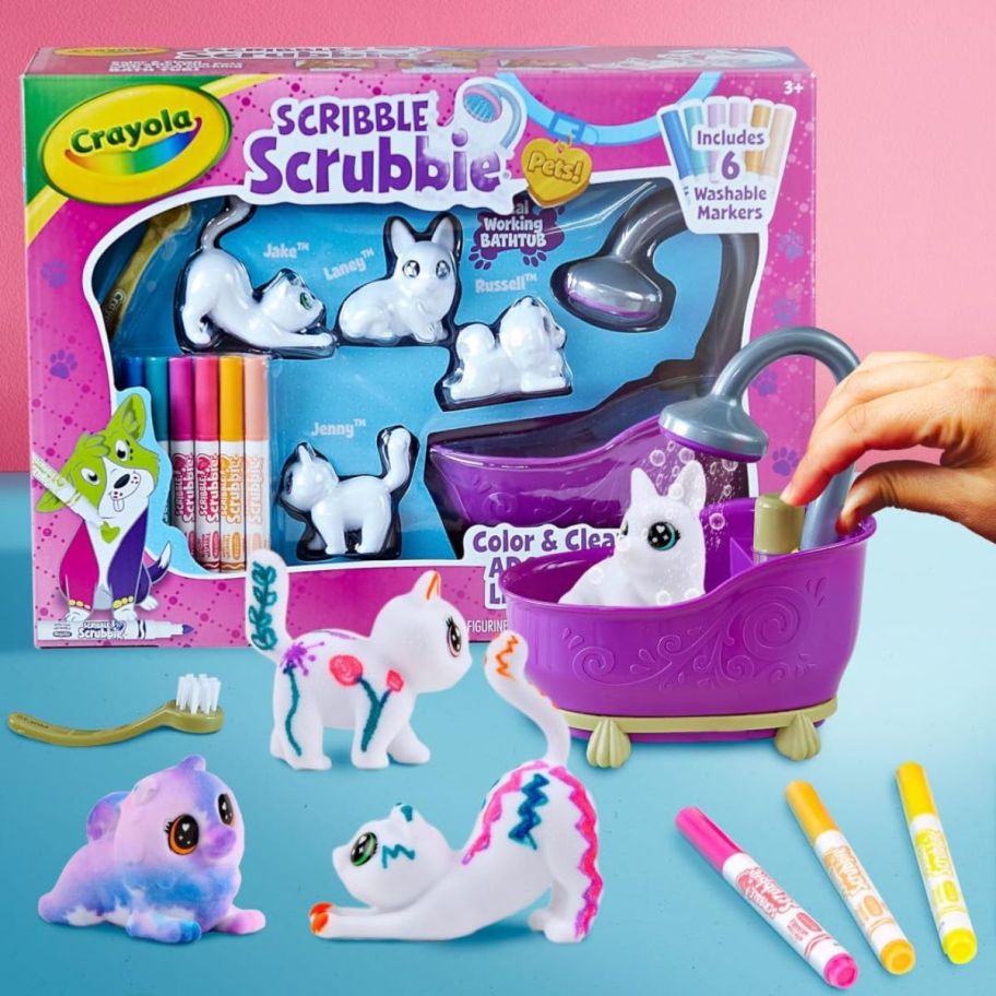 the caryola scribble scrubbie pets tub set stock image