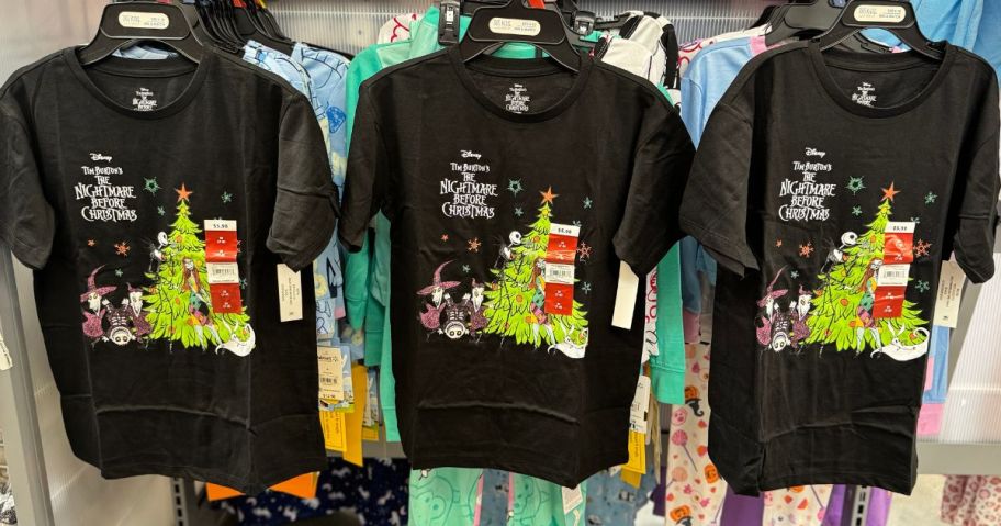 3 Disney The Nightmare Before Christmas Graphic Short Sleeve T-Shirts at Walmart
