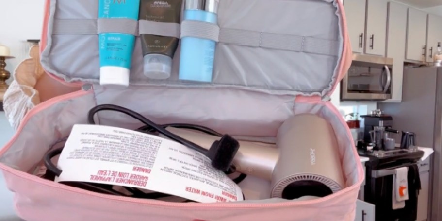 Double-Layer Travel Case Just $11.49 on Amazon (Reg. $23) | Fits All Your Hair Tools & Products