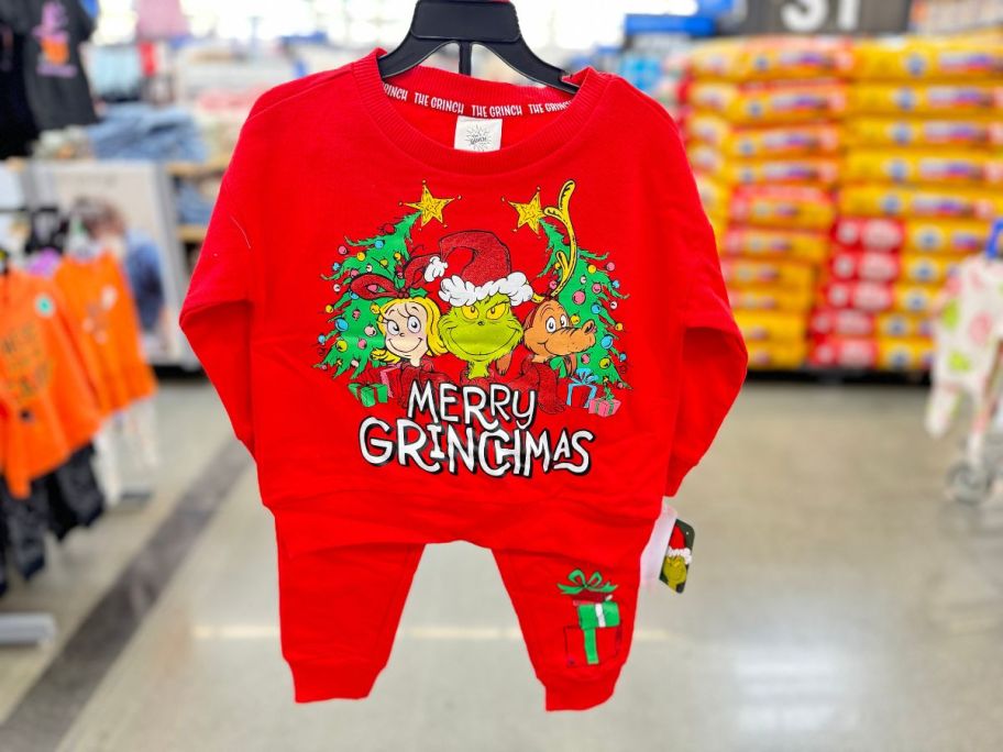 Dr. Seuss The Grich Toddler Printed Sweatshirt & Jogger Set - Red in store