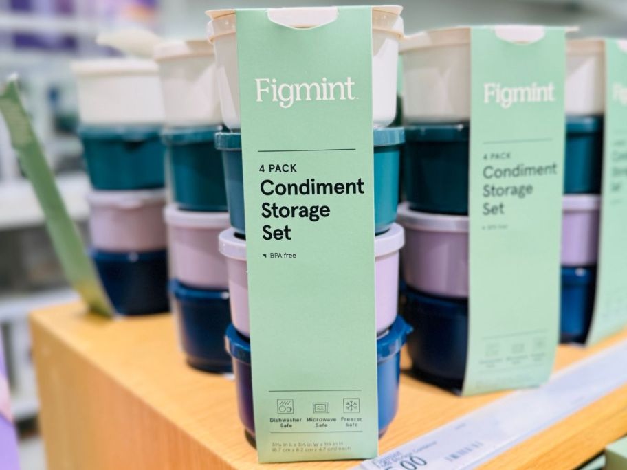 Figmint Food Storage Condiment & Snack Container 4-pack