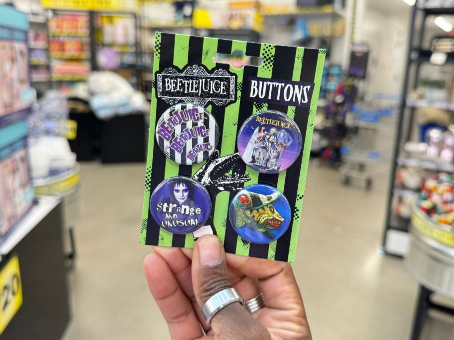 Five Below Beetlejuice Buttons