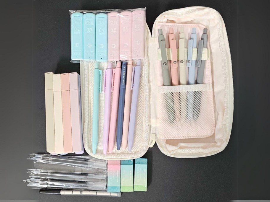 Four Candies 39-Piece Aesthetic School Supplies Set