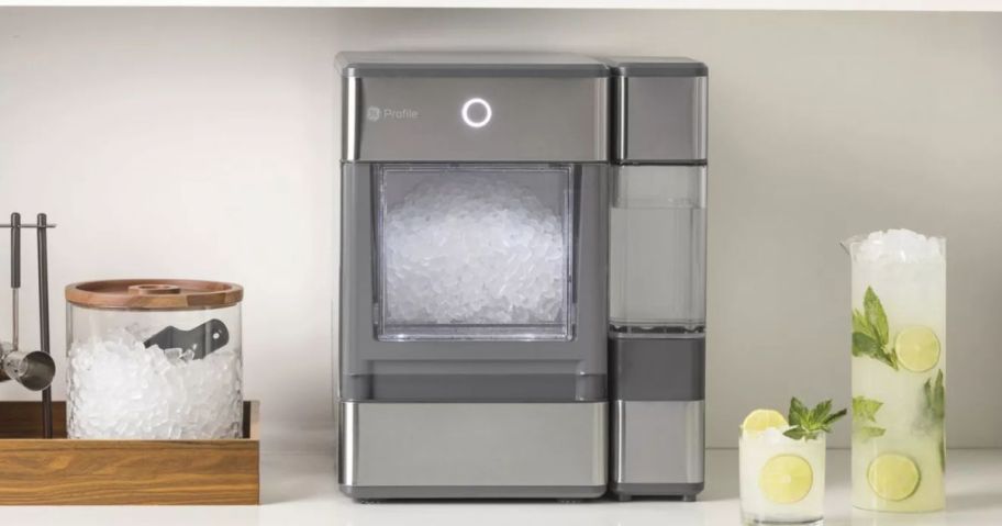 GE Profile Opal Nugget Ice Maker w/ Side Tank on counter