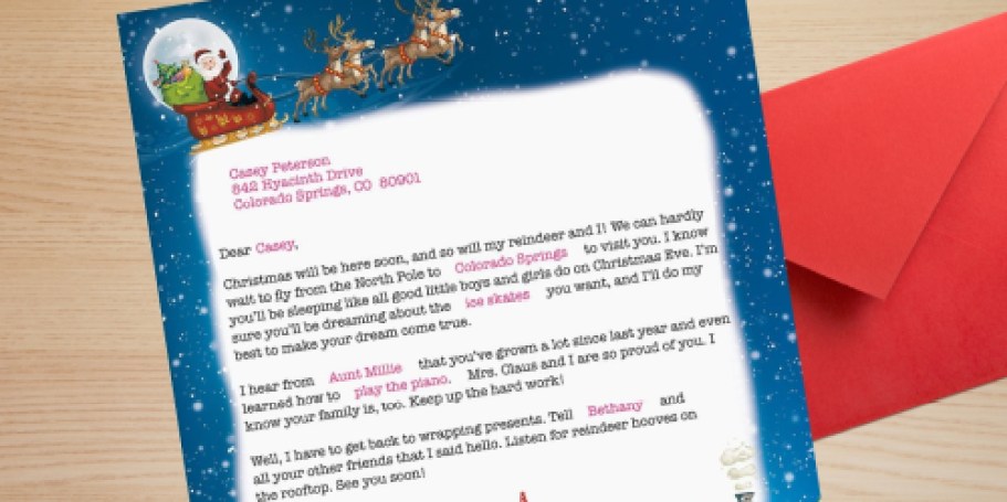 Personalized Letter from Santa Claus Just $5.99 Shipped!