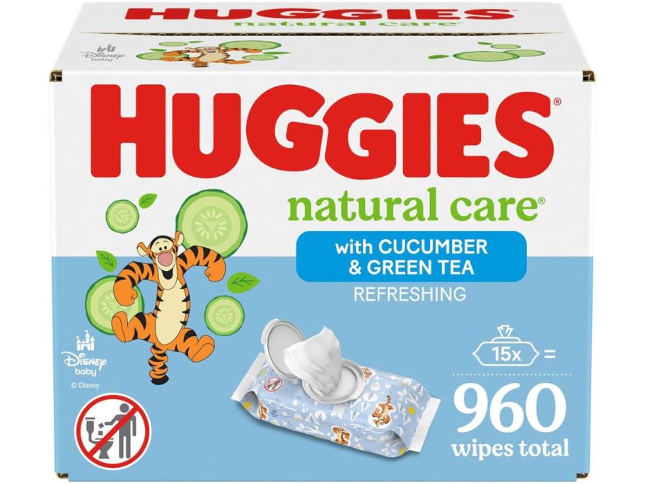 Huggies Natural Care Refreshing Baby Wipes Flip-Top 15-Pack (960 Wipes stock image