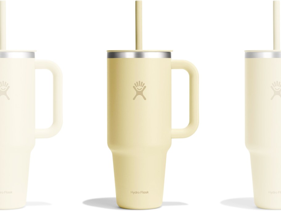 light yellow hydro flask tumbler