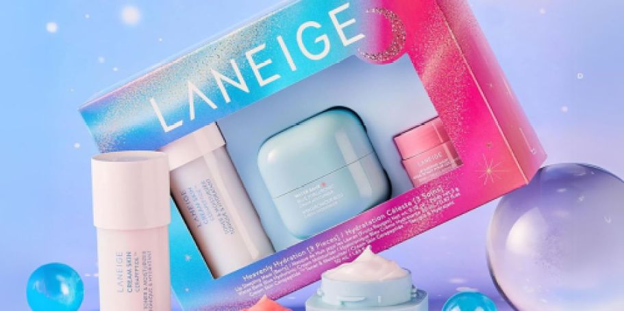 Laneige Heavenly Hydration Set Only $26 on Amazon | Includes Lip Mask, Moisturizer, & Toner!