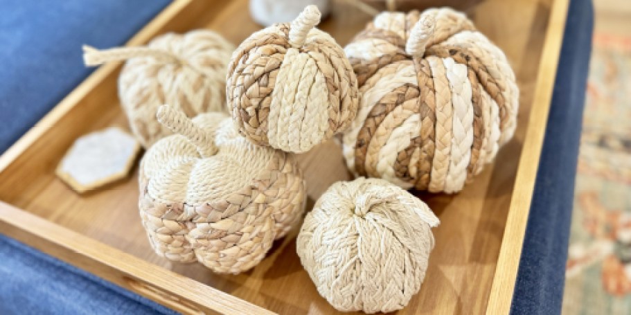 Rattan Pumpkins 5-Pack from $38.48 Shipped (Regularly $70) – Perfect for a Fall Centerpiece!