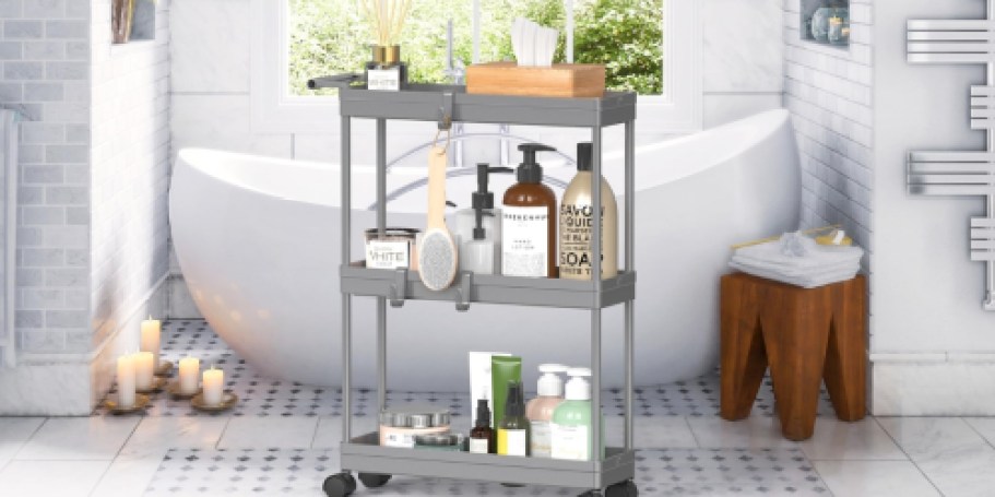 Slim 3-Tier Rolling Storage Cart Just $14 Shipped for Amazon Prime Members (Reg. $26)