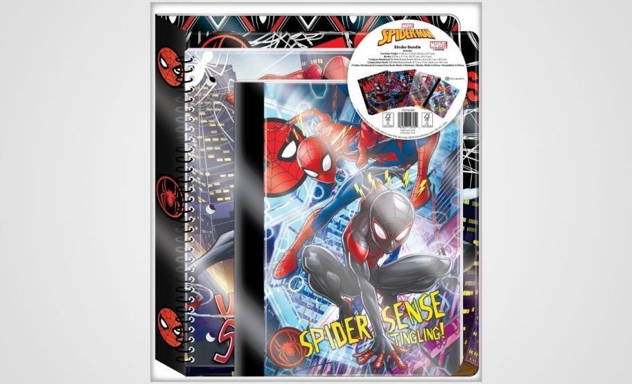 spider-man 4 piece stationery bundle stock image