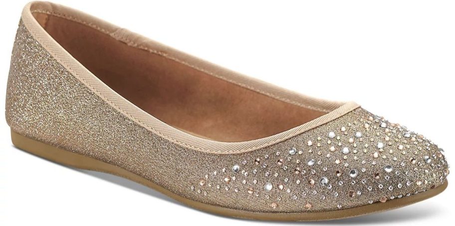 a tan ballet flat