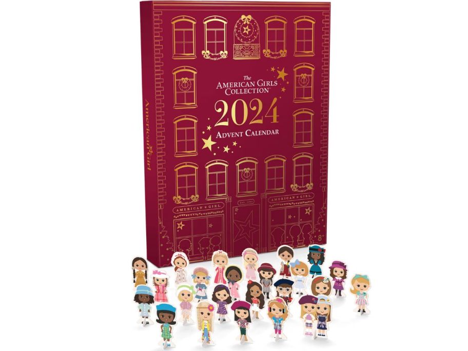 The American Girls Collection 2024 Advent Calendar box with paper dolls