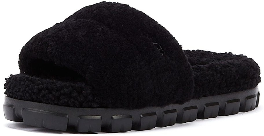 black slide slipper