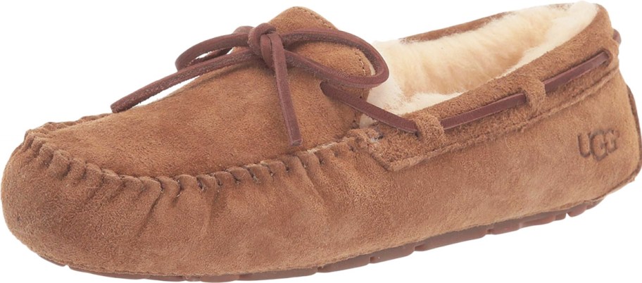 brown moccasin slipper