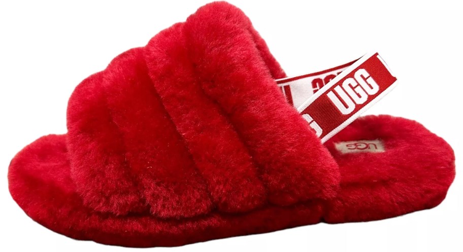 red ugg slide slipper