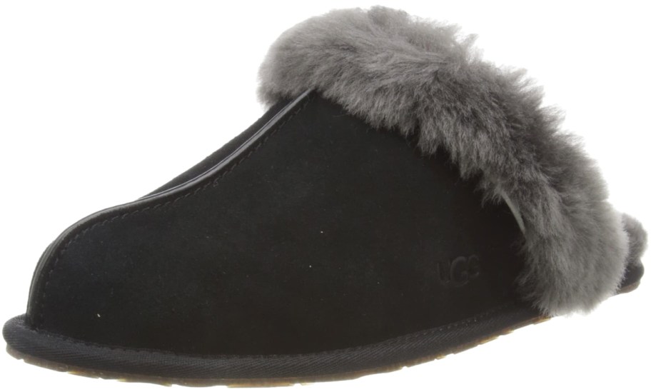 black and grey ugg slipper