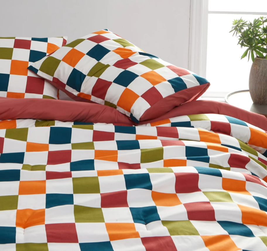 Urban Shop Checkered Comforter set from Walmart