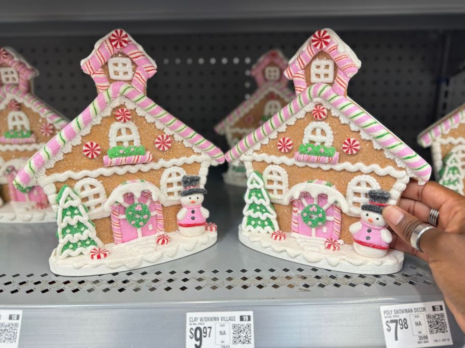 Walmart Clay Gingerbread House w Snowman