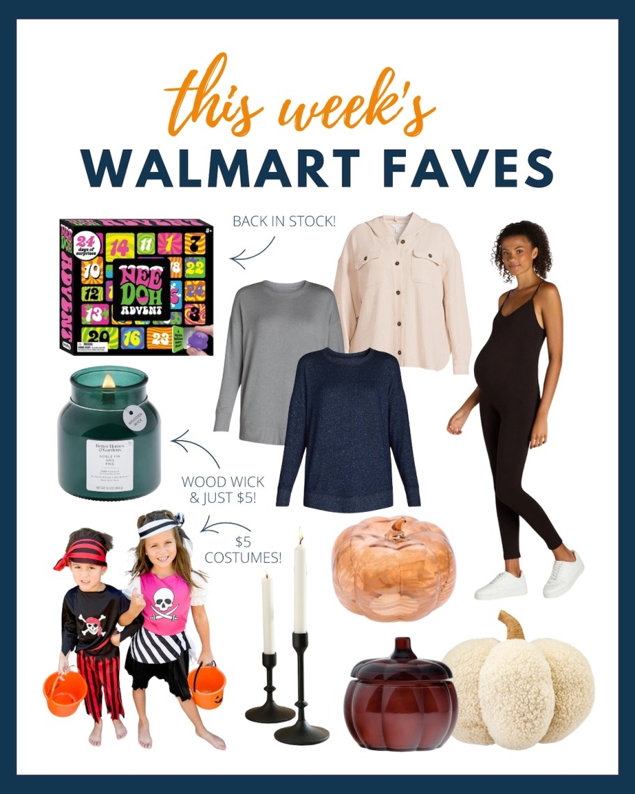 collage graphic of this weeks walmart faves